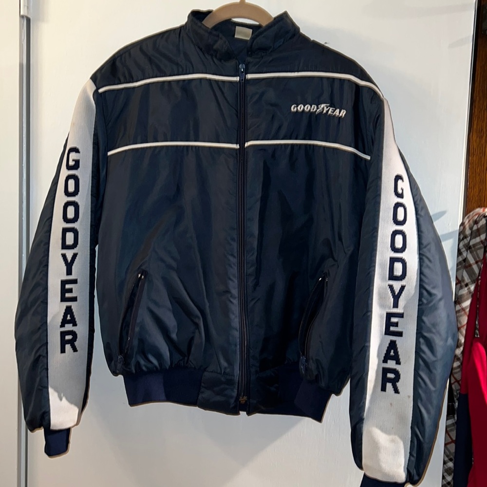 “Vintage” Goodyear Racing jacket Med Womens or Mens -